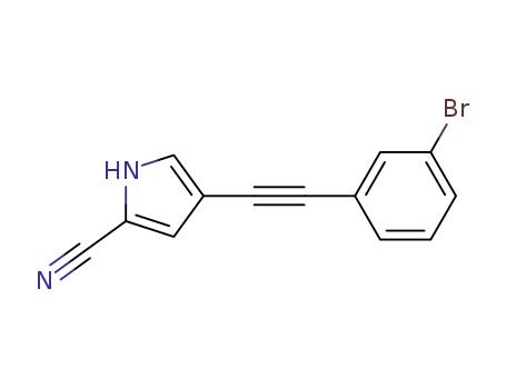 4-(3-bromo-phenylethynyl)-1H-pyrrole-2-carbonitrile