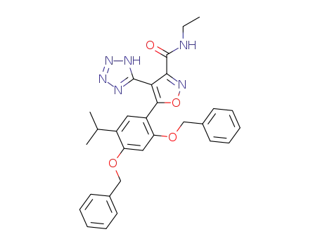 5-(2,4-bis(benzyloxy)-5-isopropylphenyl)-N-ethyl-4-(1H-tetrazol-5-yl)isoxazole-3-carboxamide