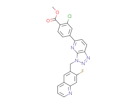 methyl 2-chloro-4-(3-((7-fluoroquinolin-6-yl)methyl)-3H-[1,2,3]-triazolo[4,5-b]pyridin-5-yl)benzoate