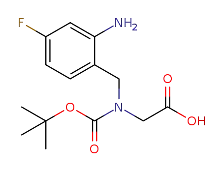 2-((2-amino-4-fluorobenzyl)(tert-butoxycarbonyl)amino)acetic acid