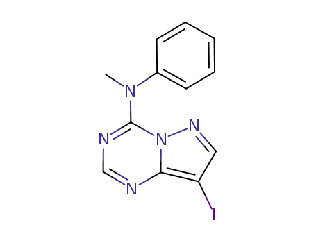 Molecular Structure of 652539-01-0 (8-iodo-4-(N-methyl-N-phenylamino)pyrazolo[1,5-a]-1,3,5-triazine)
