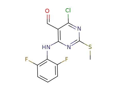 4-Chloro-6-(2,6-difluoro-phenylamino)-2-methylsulfanyl-pyrimidine-5-carbaldehyde