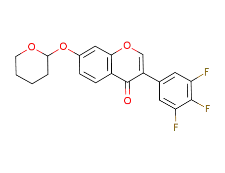 Molecular Structure of 1125671-03-5 (3',4',5'-trifluoro-7-(tetrahydropyran-2-yloxy)isoflavone)