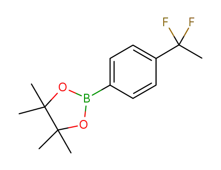 Molecular Structure of 1000994-94-4 (2-(4-(1,1-difluoroethyl)phenyl)-4,4,5,5-tetraMethyl-1,3,2-dioxaborolane)