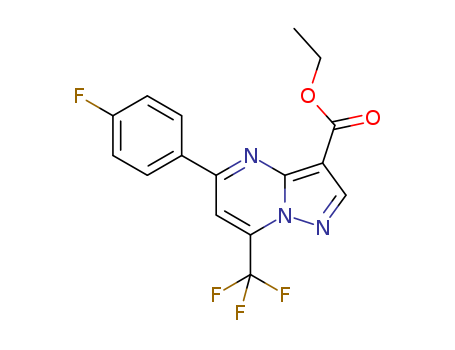 ETHYL 5-(4-FLUOROPHENYL)-7-(TRIFLUOROMETHYL)PYRAZOLO[1,5-A]PYRIMIDINE-3-CARBOXYLATE