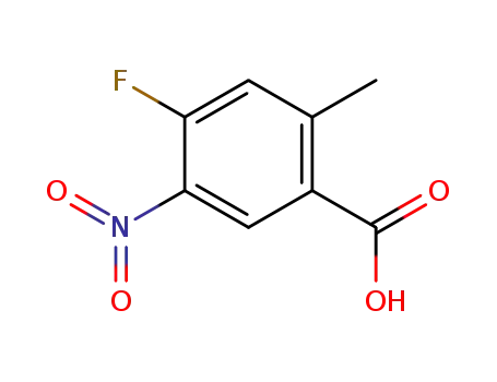 Molecular Structure of 64695-92-7 (2-Carboxy-5-fluoro-4-nitrotoluene, 5-Carboxy-2-fluoro-4-methylnitrobenzene)