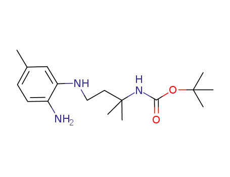 Molecular Structure of 880100-33-4 (Carbamic acid,
[3-[(2-amino-5-methylphenyl)amino]-1,1-dimethylpropyl]-,
1,1-dimethylethyl ester)