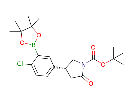 tert-butyl (4R)-4-[4-chloro-3-(4,4,5,5-tetramethyl(1,3,2-dioxaborolan-2-yl))phenyl]-2-oxopyrrolidinecarboxylate