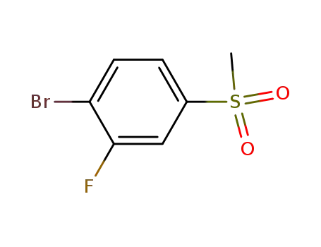 Molecular Structure of 1032825-02-7 (1-Bromo-2-fluoro-4-(methylsulfonyl)benzene)