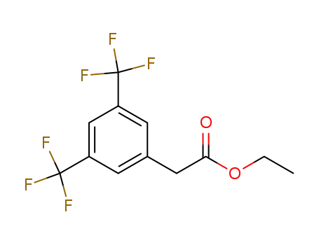 Molecular Structure of 144632-97-3 (ETHYL 3,5-BIS(TRIFLUOROMETHYL)PHENYL ACETATE)