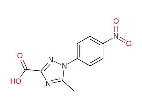 Molecular Structure of 1025-88-3 (5-METHYL-1-(4-NITROPHENYL)-1H-1,2,4-TRIAZOLE-3-CARBOXYLIC ACID)