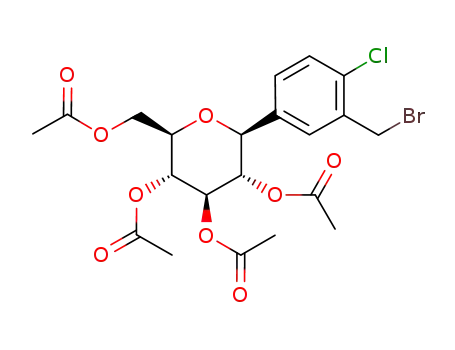 (2R,3R,4R,5S,6S)-2-(acetoxymethyl)-6-(3-(bromomethyl)-4-chlorophenyl)tetrahydro-2H-pyran-3,4,5-triyl triacetate