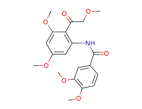 Molecular Structure of 1026457-04-4 (N-(3,5-dimethoxy-2-(2-methoxyacetyl)phenyl)-3,4-dimethoxybenzamide)