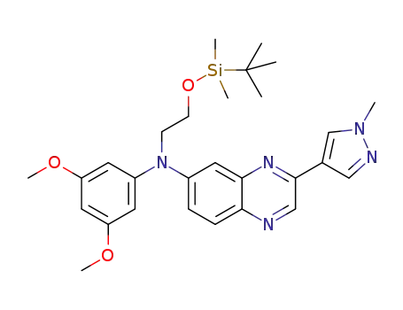 N-(3,5-dimethoxyphenyl)-N-[2-[[(1,1-dimethylethyl)dimethylsilyl]oxy]ethyl]-3 -(1-methyl-1H-pyrazol-4-yl)-6-quinoxalinamine