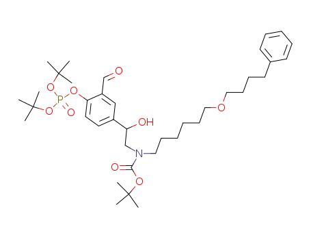 Carbamic acid, N-[2-[4-[[bis(1,1-dimethylethoxy)phosphinyl]oxy]-3-formylphenyl]-2-hydro xyethyl]-N-[6-(4-phenylbutoxy)hexyl]-, 1,1-dimethylethyl ester