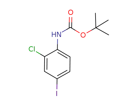 Molecular Structure of 871476-61-8 (TERT-BUTYL 2-CHLORO-4-IODOPHENYLCARBAMATE)