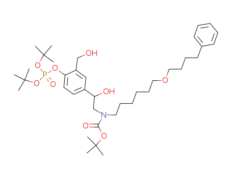 {2-[4-(di-tert-butoxy-phosphoryloxy)-3-hydroxymethyl-phenyl]-2-hydroxy-ethyl}-[6-(4-phenyl-butoxy)-hexyl]-carbamic acid tert-butyl ester