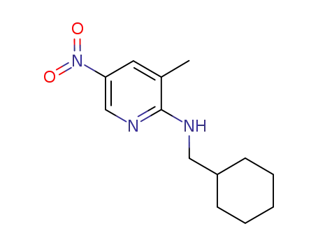 Molecular Structure of 773147-98-1 (N-(cyclohexylmethyl)-3-methyl-5-nitro-2-pyridinamine)