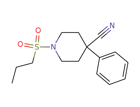 Molecular Structure of 852029-75-5 (4-phenyl-1-(propylsulfonyl)piperidine-4-carbonitrile)