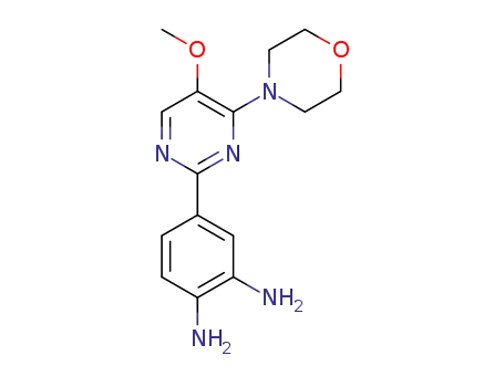 Molecular Structure of 1313718-71-6 (4-(5-methoxy-4-morpholin-4-ylpyrimidin-2-yl)benzene-1,2-diamine)