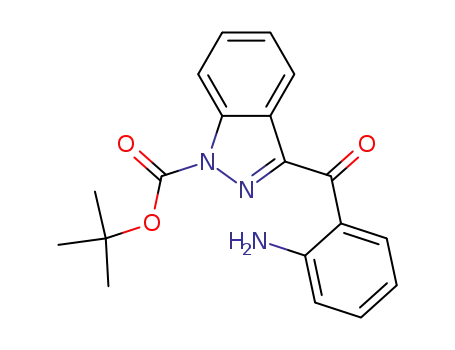 Molecular Structure of 821767-58-2 (1H-Indazole-1-carboxylic acid, 3-(2-aminobenzoyl)-, 1,1-dimethylethyl
ester)