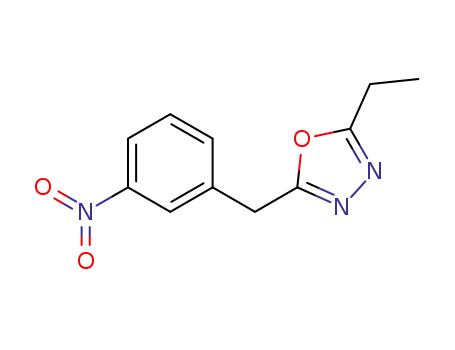Molecular Structure of 1308256-63-4 (2-ethyl-5-(3-nitrobenzyl)-1,3,4-oxadiazole)