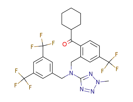 (2-{[(3,5-bis-trifluoromethyl-benzyl)-(2-methyl-2H-tetrazol-5-yl)-amino]-methyl}-4-trifluoromethyl-phenyl)-cyclohexyl-methanone