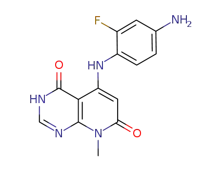 5-(4-amino-2-fluorophenylamino)-8-methylpyrido[2,3-d]pyrimidine-4,7(3H,8H)-dione