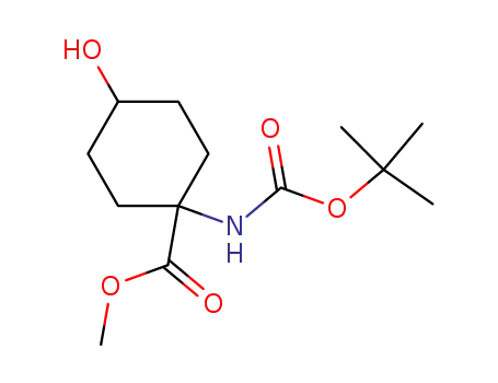 Cyclohexanecarboxylic acid,
1-[[(1,1-dimethylethoxy)carbonyl]amino]-4-hydroxy-, methyl ester