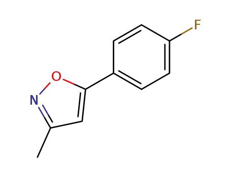 Molecular Structure of 70862-53-2 (Isoxazole, 5-(4-fluorophenyl)-3-methyl-)