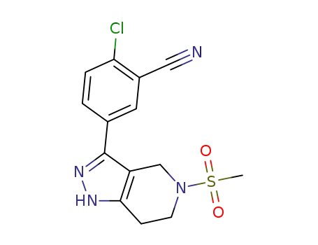 2-chloro-5-(5-methanesulfonyl-4,5,6,7-tetrahydro-1H-pyrazolo[4,3-c]pyridin-3-yl)-benzonitrile