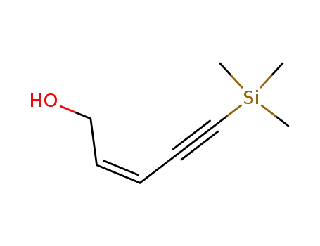 Molecular Structure of 56053-90-8 (2-Penten-4-yn-1-ol, 5-(trimethylsilyl)-, (2Z)-)