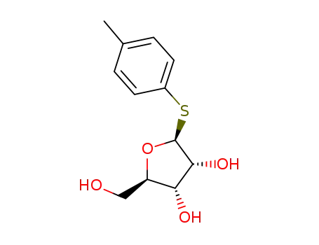Molecular Structure of 1131610-84-8 (p-tolyl 1-thio-β-D-ribofuranoside)