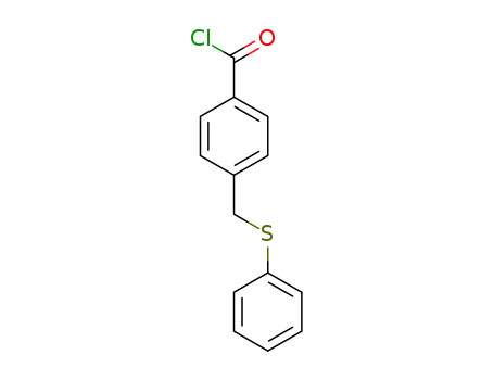Molecular Structure of 1257086-84-2 (4-[(phenylthio)methyl]benzoyl chloride)