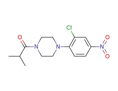 Molecular Structure of 354124-99-5 (1-{2-chloro-4-nitrophenyl}-4-isobutyrylpiperazine)