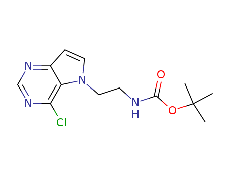 Carbamic acid, [2-(4-chloro-5H-pyrrolo[3,2-d]pyrimidin-5-yl)ethyl]-,  1,1-dimethylethyl ester