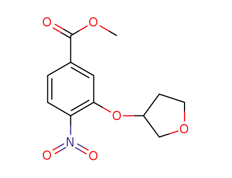Benzoic acid, 4-nitro-3-[(tetrahydro-3-furanyl)oxy]-, methyl ester