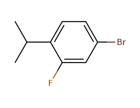 Molecular Structure of 112611-87-7 (Benzene, 4-bromo-2-fluoro-1-(1-methylethyl)-)
