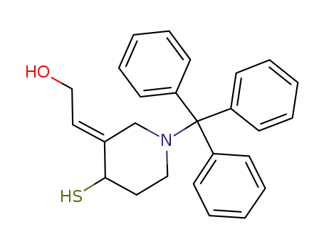 4-Piperidinethiol, 3-(2-hydroxyethylidene)-1-(triphenylmethyl)-, (3E)-