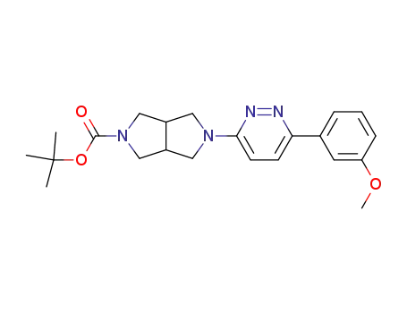 Molecular Structure of 848592-38-1 (Pyrrolo[3,4-c]pyrrole-2(1H)-carboxylic acid,
hexahydro-5-[6-(3-methoxyphenyl)-3-pyridazinyl]-, 1,1-dimethylethyl
ester)