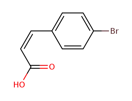 Molecular Structure of 5676-63-1 (2-Propenoic acid, 3-(4-bromophenyl)-, (Z)-)