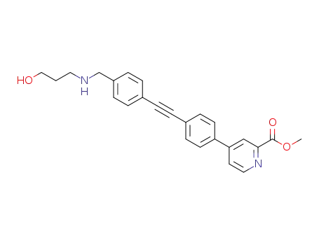 methyl 4-{4-[(4-{[(3-hydroxypropyl)amino]methyl}phenyl)ethynyl]phenyl}pyridine-2-carboxylate