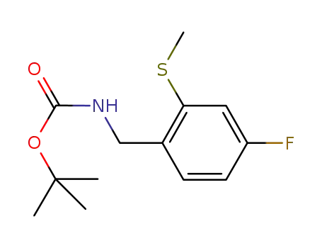 N-t-butoxycarbonyl-(4-fluoro-2-(methylthio)phenyl)methanamine