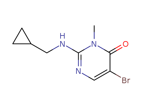 5-bromo-2-(cyclopropylmethylamino)-3-methylpyrimidin-4(3H)-one