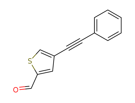 4-(2-Phenyleth-1-ynyl)thiophene-2-carbaldehyde, 97%