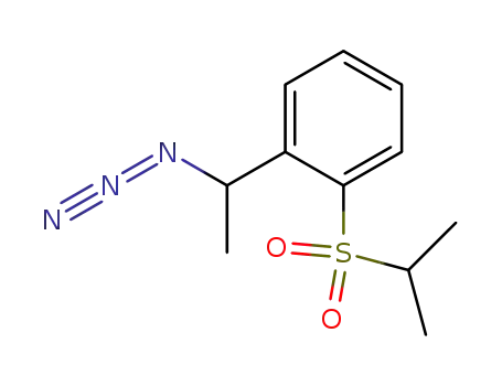 Molecular Structure of 918811-16-2 (Benzene, 1-(1-azidoethyl)-2-[(1-methylethyl)sulfonyl]-)