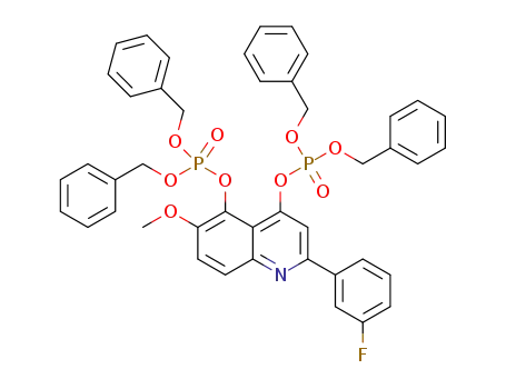 Molecular Structure of 1256037-56-5 (2-(3-fluorophenyl)-6-methoxyquinoline-4,5-diyl bis(dibenzylphosphate))