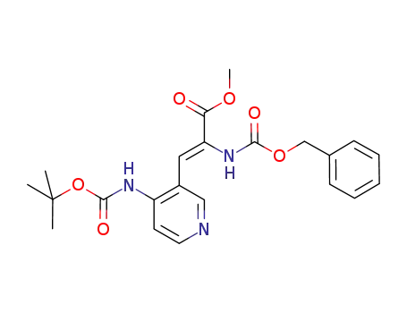 (Z)-methyl 2-(benzyloxycarbonylamino)-3-(4-(tert-butoxycarbonylamino)pyridin-3-yl)acrylate