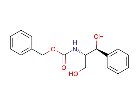 Molecular Structure of 127102-27-6 (benzyl L-threo-1,3-dihydroxy-1-phenylpropan-2-yl-carbamate)