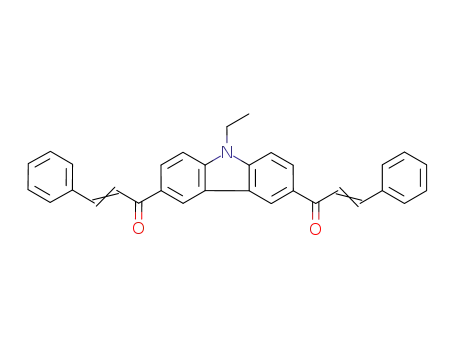 Molecular Structure of 1104847-85-9 (1,1'-(9-Ethyl-9H-carbazole-3,6-diyl)bis(3-phenylprop-2-en-1-one))